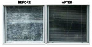 Before and After Mullett Screens replaced the window screens